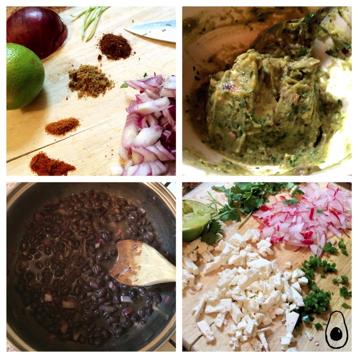 Collage-egg-black-beans-guacamole