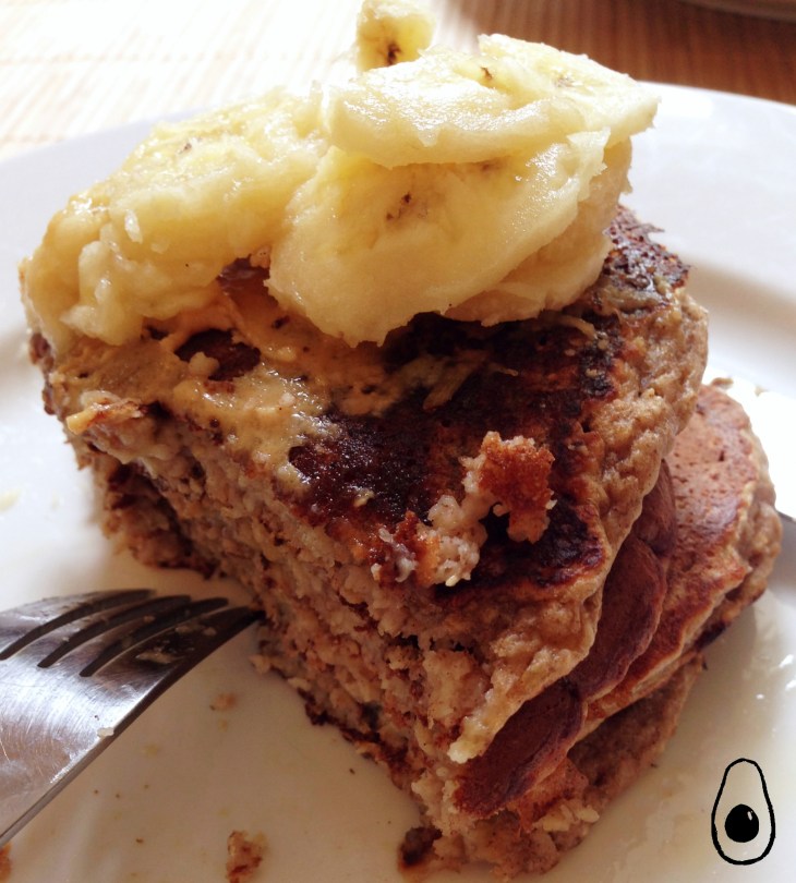 banana-oat-peanut-pancake-stakcs