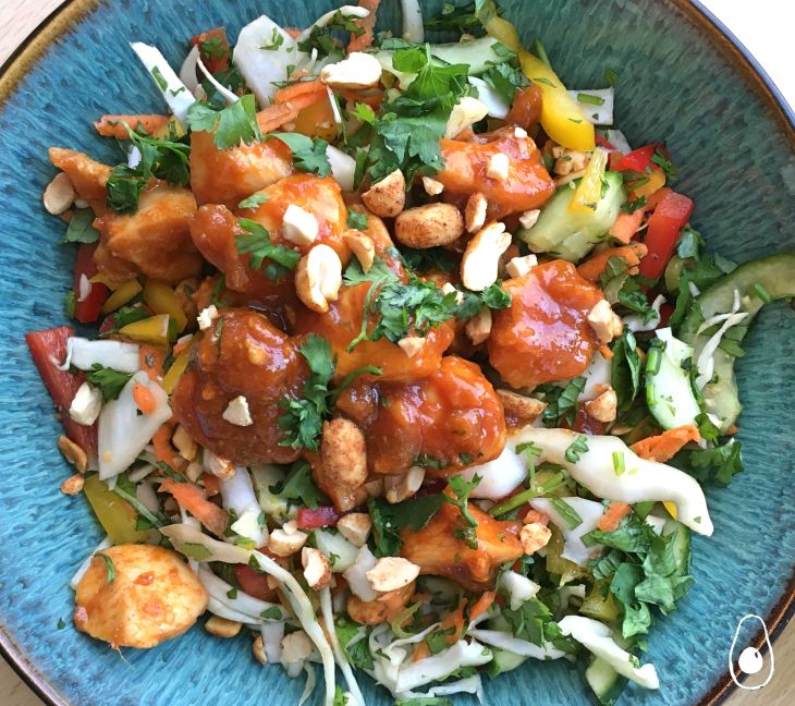 Sriracha-Chicken-Salad-with-Orange-&-Peanut-Dressing